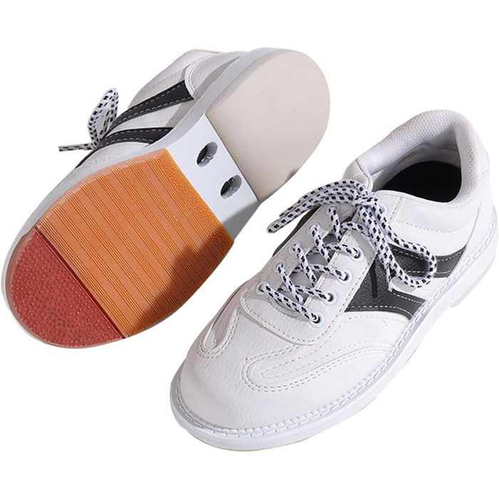 Жіночі боулінгіві туфлі. Спортивні, легкі, з м'якою шкірою, шнуровка, мода, розмір 38 EU, білі