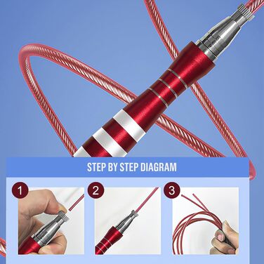 Важка скакалка 4 м, регульована, алюмінієва, для професійних тренувань, фітнесу, боксу, для чоловіків, жінок і дітей