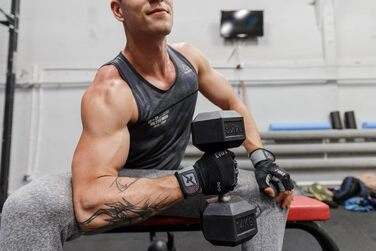 Рукавички для важкої атлетики Evo 2 з підтримкою зап'ястя, посилені шви, M