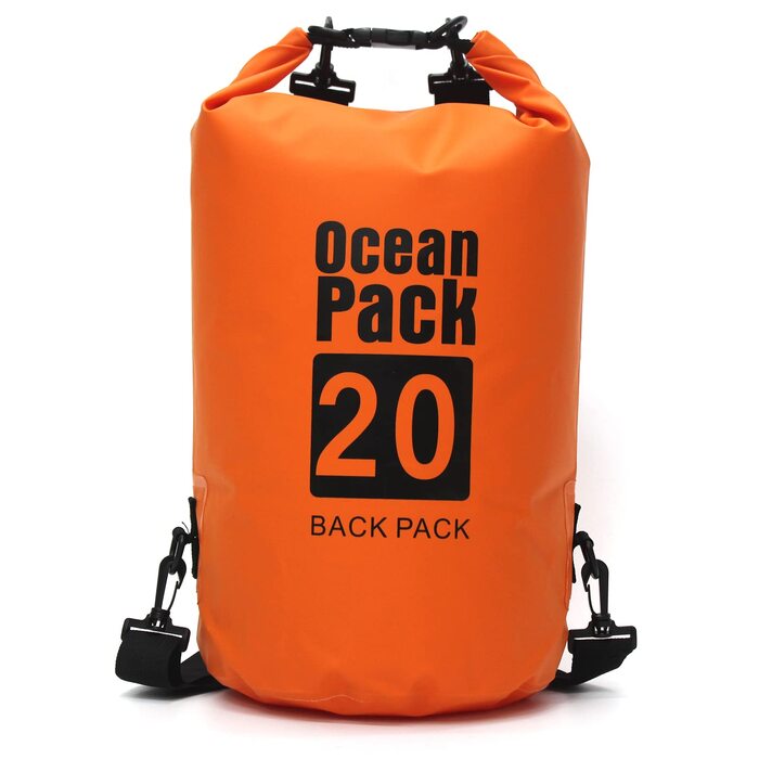 Водонепроникний мішок Dry Bag 20L, оранжевий - для каякінгу, рафтингу, кемпінгу