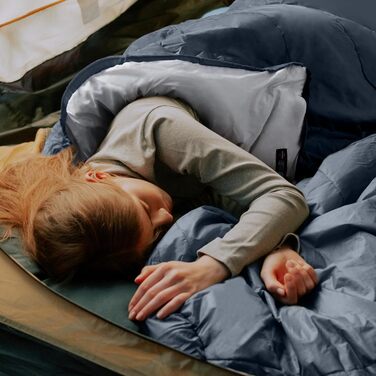 Спальний мішок Naturehike 3-сезонний, ультралегкий, водонепроникний, з'єднувальний, для дорослих, 220 x 85 см, блакитний