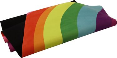 Йога-мат Yoga Design Lab Combo Rainbow 3.5 мм, нековзкий, натуральний каучук, рушник-килимок 2-в-1, з ременем для перенесення, для інтенсивних тренувань