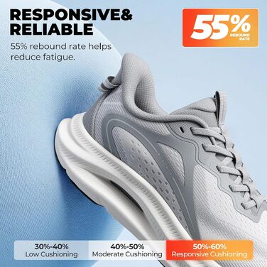 Чоловічі спортивні кросівки ALLSWIFIT для бігу та фітнесу, сірі, slip-on, з підтримкою своду стопи та амортизацією, дихаючі, розмір 42 EU