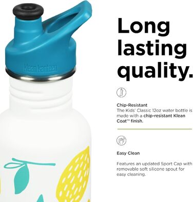 Пляшка для води Klean Kanteen, унісекс, лимонна, 1 л