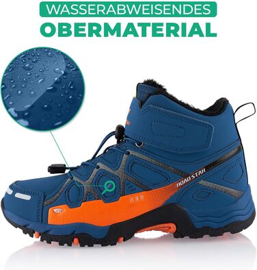 Черевики для ходьби для жінок та чоловіків, зимові, утеплені, сірі та білі. Розмір 45 EU, кольори: синій та помаранчевий