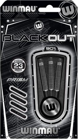 WINMAU Blackout професійні дартси зі сталі та вольфраму з оперенням і хвостовиками