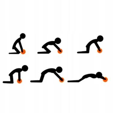 Ролик для преса Crossfit, червоний