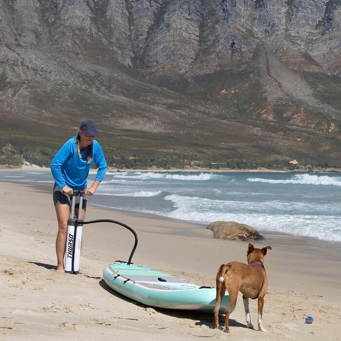Надувна SUP-дошка THURSO SURF Waterwalker 120 305×76×15 см, універсальна, комплект Deluxe (карбонове весло, рюкзак, подвоєна помпа, спіральний лиш)