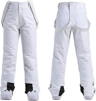 WOWULOVELY Жіночий зимовий костюм для катання на лижах, водонепроникний, вітронепроникний, комплект куртки та штанів, ізольований сніговий костюм, для сноубордингу, білий (XL, White-f)