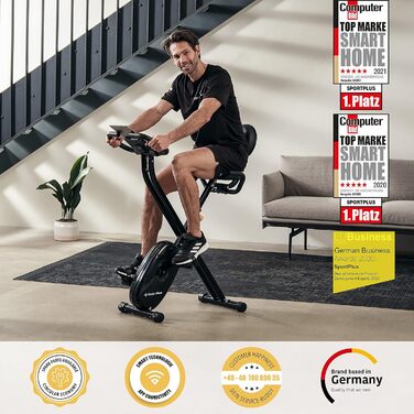 Складаний велотренажер SportPlus для дому, безшумний, компактний, для літніх людей