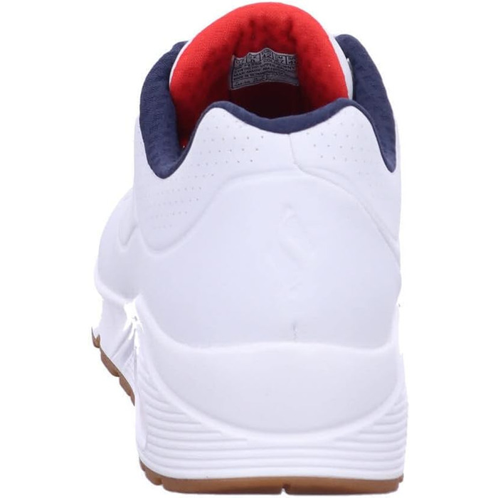 Кросівки Skechers Uno Stand On Air для чоловіків, білі, Durabuck, темно-синій, червона окантовка, 47.5 EU