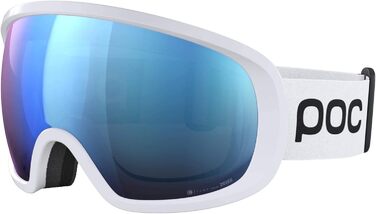 Гірськолижна маска POC Fovea Clarity Comp для змагань, біло-синя, антивідблиск, вентиляція