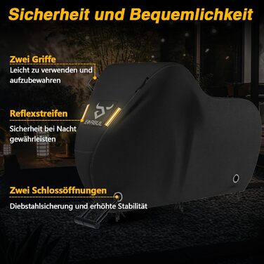 Чохол для велосипеда EVRBUL на 1-2 велосипеда, 210x110x76 см, водовідштовхуючий, з отвором для замка, 420D, захист від дощу, сонця та вітру, для гірського, шосе, електровелосипеда