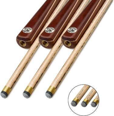 Кю AONETIGER для більярду: ручна модель 3/4 з дерев'яним шафтом, 3 частини, 57'', вага 18oz, наконечник 10mm, з аксесуарами та чохлом