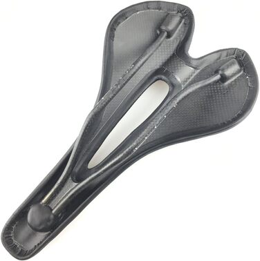 Велосідельний штир PLATT Carbon Superleicht: спортивний, для шосейного, трекінгового та гірського велосипеда, чорний, з шкіряним покриттям