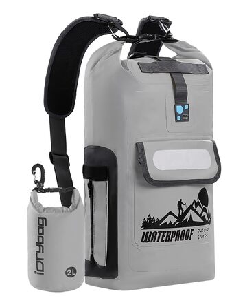 Водонепроникний рюкзак IDRYBAG Dry Bag 20L/30L/40L - Сумка для каяку, сірий колір