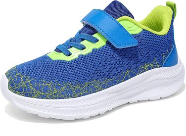 Дитячі кросівки для хлопчиків: спортивні, зала, біг, дихаючі, блакитні та жовті, 29 EU