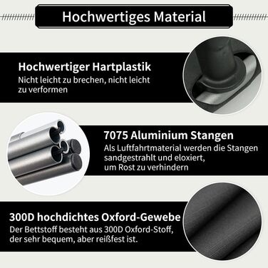 TOMOUNT Легке розкладне ліжко з алюмінію для кемпінгу - компактне, портативне, для відпочинку на природі, подорожей, пляжу (зелене/чорне)