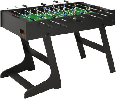 Складаний стіл для кікеру vidaXL 121x61x80 см, чорний
