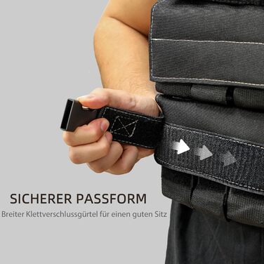 Вага для тренувань Sportnow 15/20 кг, регульована жилетка з знімними вагами та світловідбиваючими смугами для жінок та чоловіків, для силових тренувань, бігу, фітнесу та крос-тренінгу