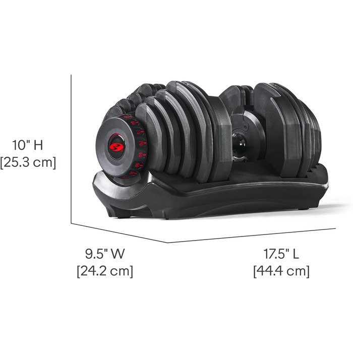 Регульована гантеля Bowflex SelectTech 4-41 кг – універсальна система ваги, одна гантеля