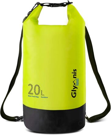 Водонепроникний мішок Glymnis 20L Dry Bag - мішок для активного відпочинку, плавання, кемпінгу (світло-зелений)