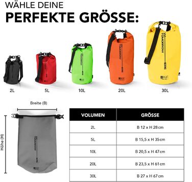 Водонепроникний рюкзак Dry Bag | Сумка-мішок Dry Bag | 2L, 5L, 10L, 20L | Для човнів, каяків, риболовлі та кемпінгу (Вертикальний, Рожевий)