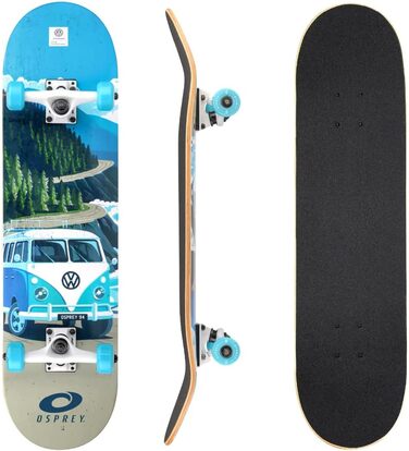 Скейтборд Osprey Volkswagen Absolute Anfänger Double Kick 78,7x20,3 см клен Explorer для початківців