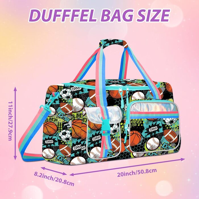 Дитяча спортивна сумка-рюкзак для плавання та танців з відділенням для взуття та мокрих речей, яскравий дизайн, модель Color 01