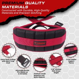 Пояс для присідань TAVIEW з кріпленням до стелажу, для важкої атлетики та пауерліфтингу – підтримка спини, низький профіль, м'яка підкладка на стегнах та передній поверхні стегна, надійна застібка, міцний, зелений (червоний)