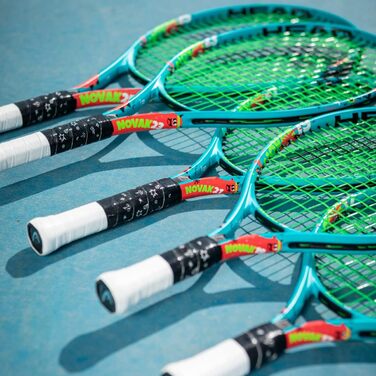 Дитяча тенісна ракетка Head Novak 25, синя, для дітей 8-10 років, розмір ручки 0.5