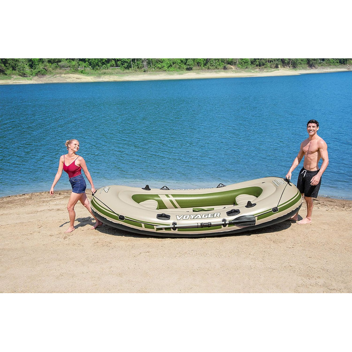Надувний човен Bestway Hydro-Force Voyager 500 для 3 осіб, 348x141x48 см, комплект з веслами