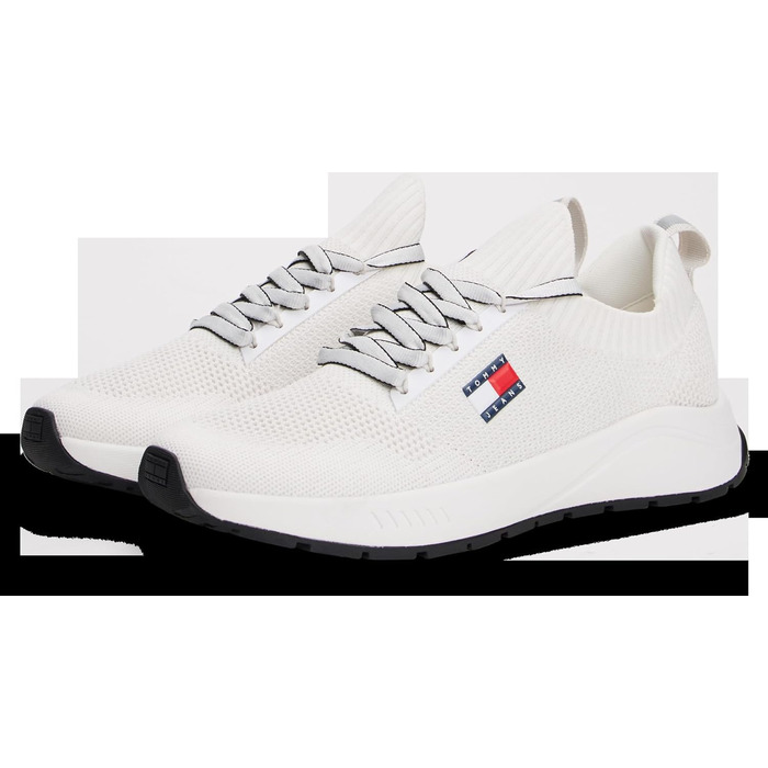 Футболка Tommy Jeans Runner Knitted чоловіча, білий/бежевий, 43 EU