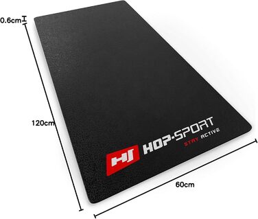 Захисний килимок Hop-Sport з ПВХ 0,6 мм для фітнесу і тренажерів, вибір розміру