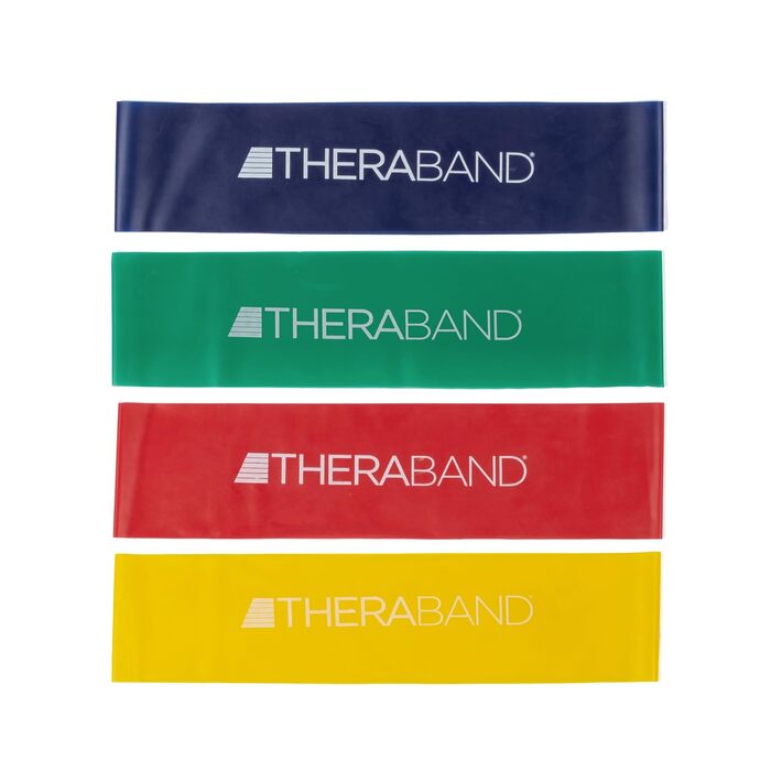 TheraBand Набір гумових петель для фітнесу (4 шт.), 30 см, для ніг, сідниць, реабілітації, вправ, розтяжки, силових тренувань - всі рівні