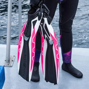 Ласти Aqualung PHAZER для дорослих, інноваційна Wave Rib технологія, гідродинамічний дизайн, для дайвінгу та снорклінгу, білі та рожеві