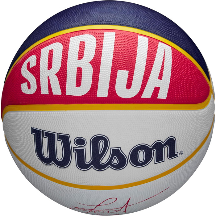 Баскетбольний м’яч Wilson №7, синьо-жовтий, універсальний
