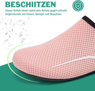 Шкарпетки для плавання та водних видів спорту, дихаючі, швидковисихаючі, унісекс, розмір 34-47, колір рожевий