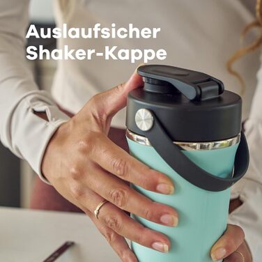 Hydro Flask – ізотермічна шейкер-бутилка 709 мл для протеїнових коктейлів, спортивного харчування, чорна