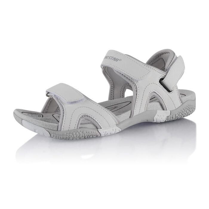 Трекінгові сандалі Fusskleidung® унісекс, біло-сірі, 45 EU, з міцною підошвою для походів та літа