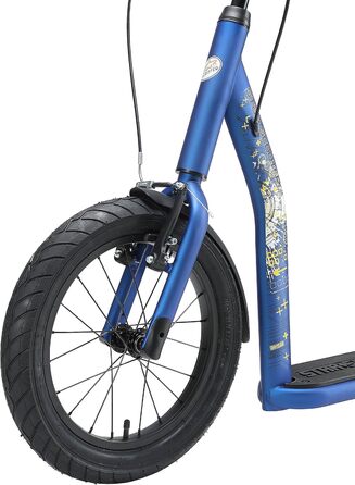 Самокат дитячий STAR SCOOTER City Kick Scooter 16 дюймів, з пневматичними колесами, регульована висота, блакитний