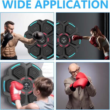 Музична боксерська машина TECKZOON Bluetooth, електронна, з підключенням Bluetooth, для тренувань, настінна ціль