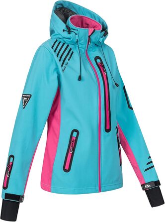 Жіноча куртка-вітровка Rock Creek Softshell D-402, розмір 4XL, бірюзово-рожева
