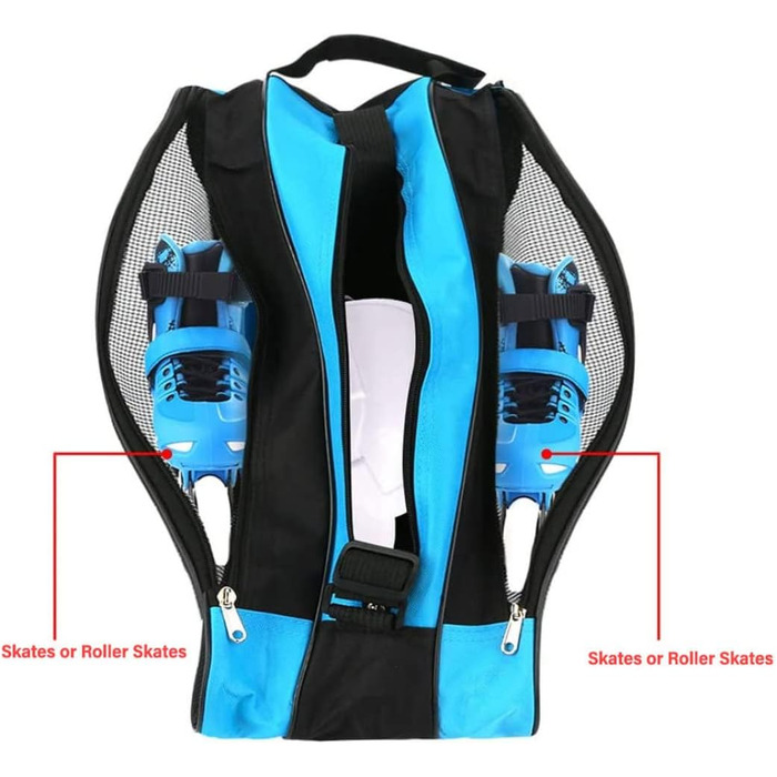 Сумка для роликів, роликова сумка для дорослих та дітей, блакитна