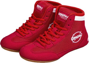 Дитячі боксерські кросівки для дівчаток та хлопчиків, червоні, 41 EU. Комфортні, з підошвою, що не ковзає, для занять боксом.