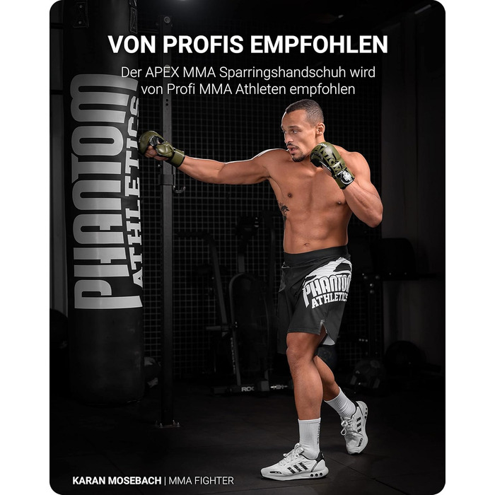 Боксерські рукавички Phantom Apex | Професійні рукавички для спарингу, бою, боксу, фріфайту (Apex - Army, L-XL)