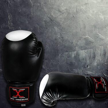 Боксерські рукавички MAXSTRENGTH для муай-тай, кікбоксингу, ММА, тренувань і спарингів, чоловічі та жіночі, посилене ущільнення, спортивні рукавички для мішка та бою