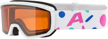 ALPINA Uniex Kinder Carabeo Jr. Kibrille (1 шт.) - білий з рожевим матовим покриттям