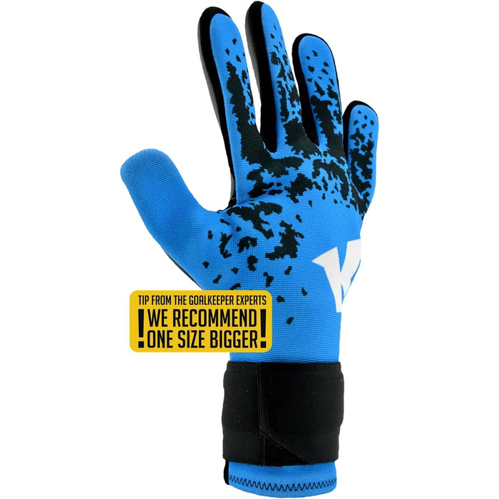 Воротарські рукавички KEEPERsport Varan Challenge 3mm Grip - для дорослих та дітей, розмір 4-11, блакитні