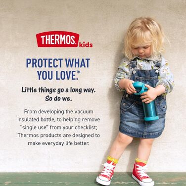 Термос-пляшка THERMOS FUNTAINER 340 мл, нержавіюча сталь, вакуумна ізоляція, з трубочкою, для дівчаток